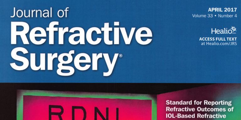 Journal of Refractive Surgery April 2017 Cross-Linking at the slit lamp