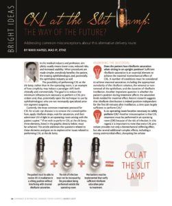 thumbnail of CXL at the Slit Lamp way of the future