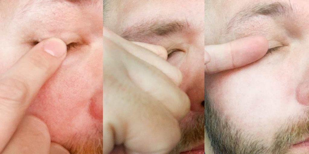 Fingertip Knuckle Fingernail eye rubbing