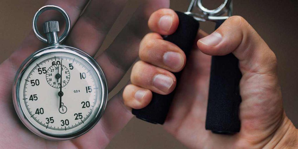 Stopwatch and a hand grip. Element of this photo is adapted from https://www.flickr.com/photos/26344495@N05/51287191759 - Ivan Radic, used under CC BY 2.0