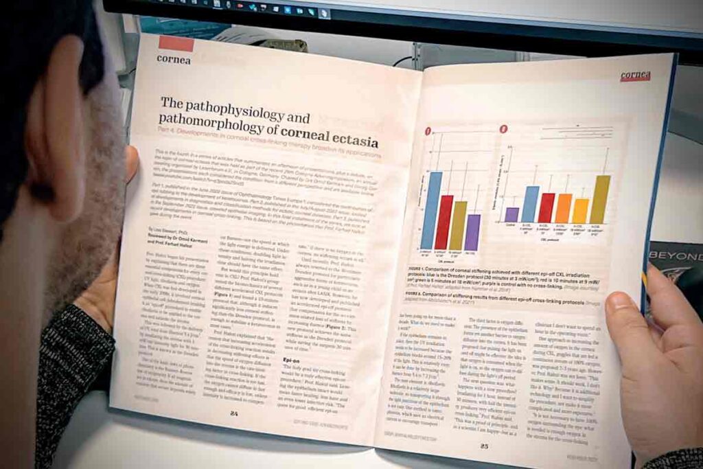 A fisiopatologia e a patomorfologia da ectasia da córnea