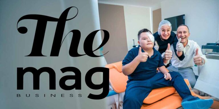 Nikki Hafezi Featured in The Mag - image of her, Farhad Hafezi and a patient