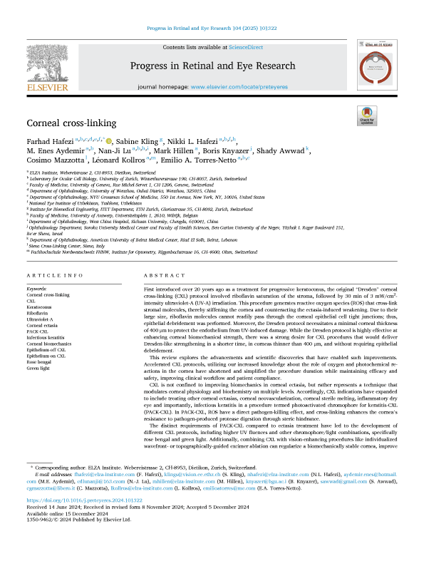 Cover page of the CXL Review Article