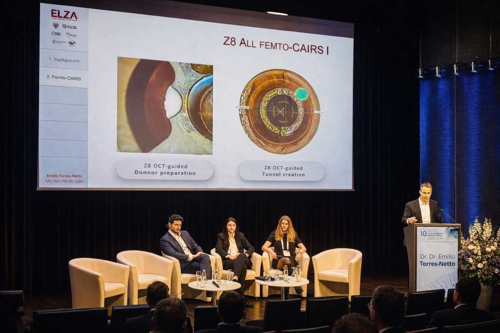 Dr. Emilio Torres-Netto on stage at the KKL Lucerne during SAoO 2026.