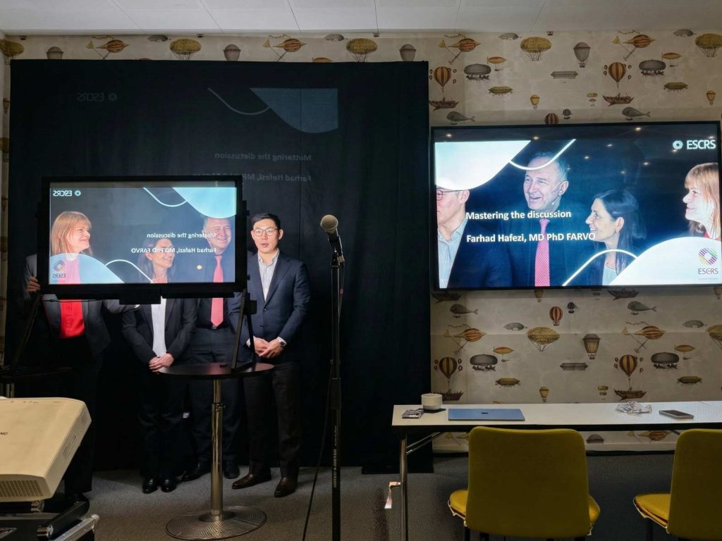 Prof. Hafezi of the ELZA Institute at Winter ESCRS Helsinki 2026