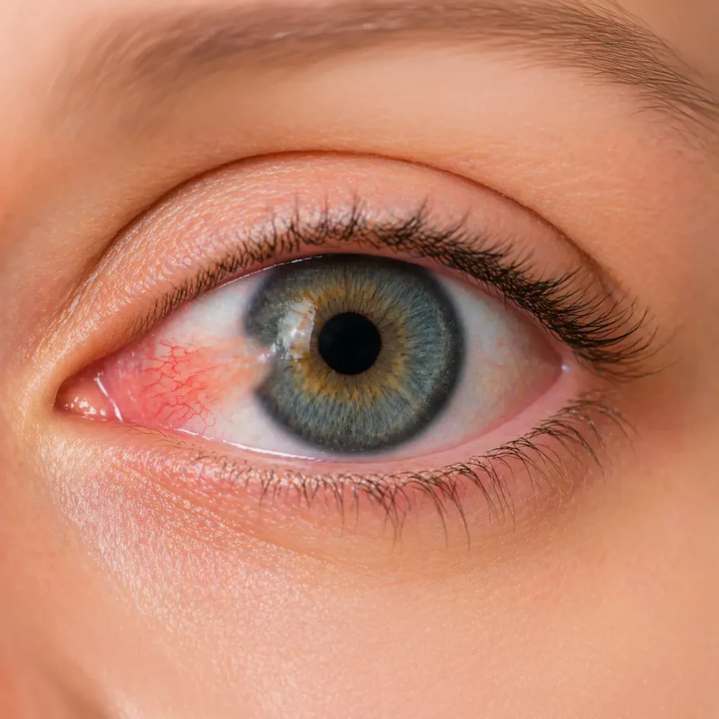 Illustration of pterygium - surfer's eye
